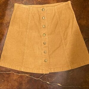 Camel Corduroy Skirt